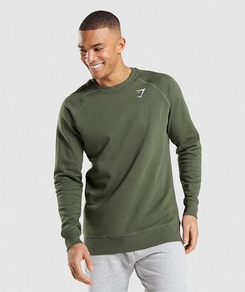 Gymshark Crest Sweatshirt Muške Accessories Maslinasto Zelene | HR 2776CTV